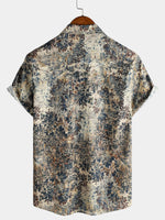 Retro Vacation Style Breathable Short Sleeve Shirt