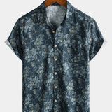Boho Floral Short-Sleeve Shirt