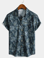 Boho Floral Short-Sleeve Shirt