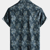 Boho Floral Short-Sleeve Shirt