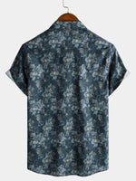 Boho Floral Short-Sleeve Shirt