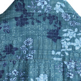 Retro Cotton Casual Shirt with Short Sleeves, Floral Pocket in Blue for Men