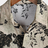 Vintage Floral Leisure Shirt, Short Sleeves