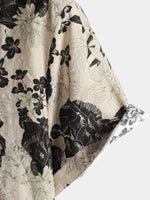 Vintage Floral Leisure Shirt, Short Sleeves