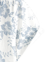 Summer Hawaiian-Style Shirt with Vintage Floral Print for Men