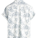 Summer Hawaiian-Style Shirt with Vintage Floral Print for Men