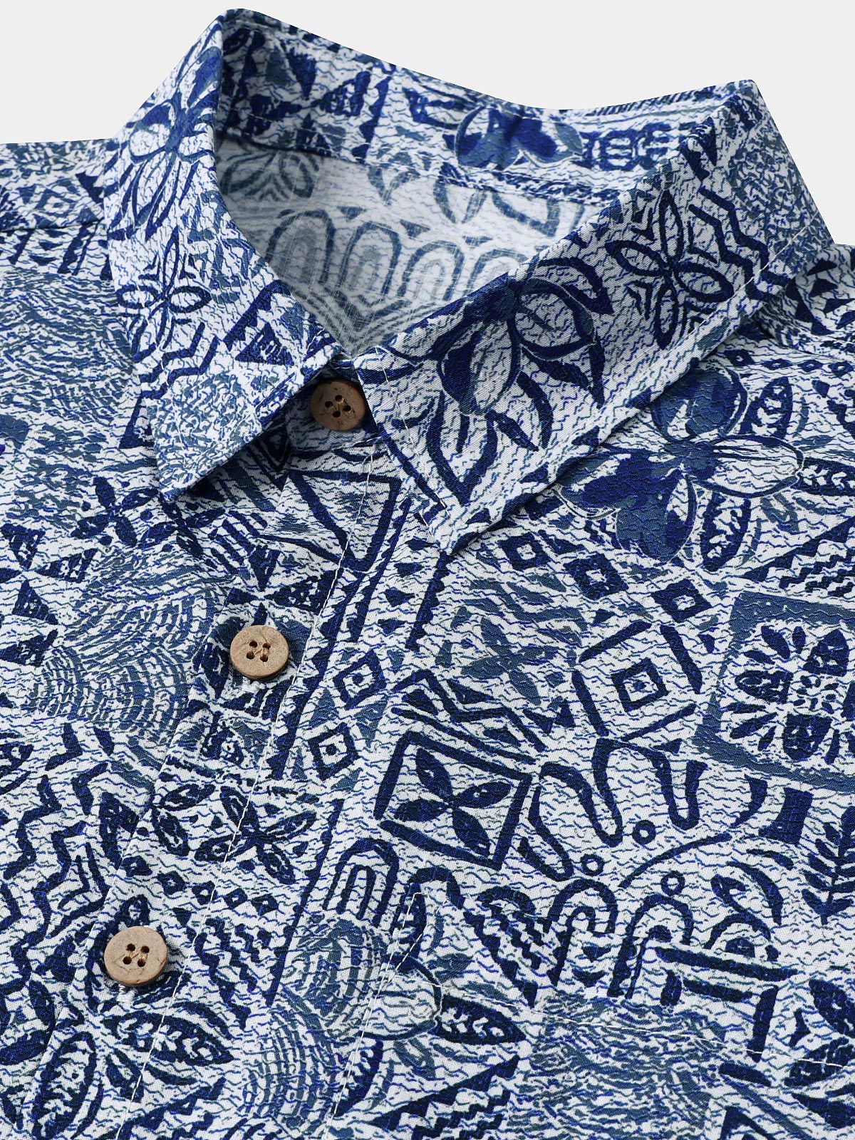 Blue Geometric Vintage Shirt