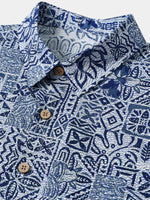 Blue Geometric Vintage Shirt