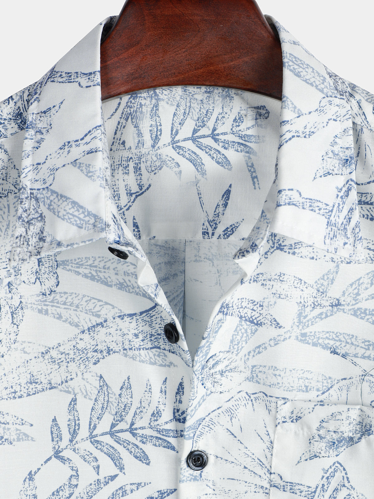 White Hawaiian Short Sleeve Shirt with Retro Floral Print