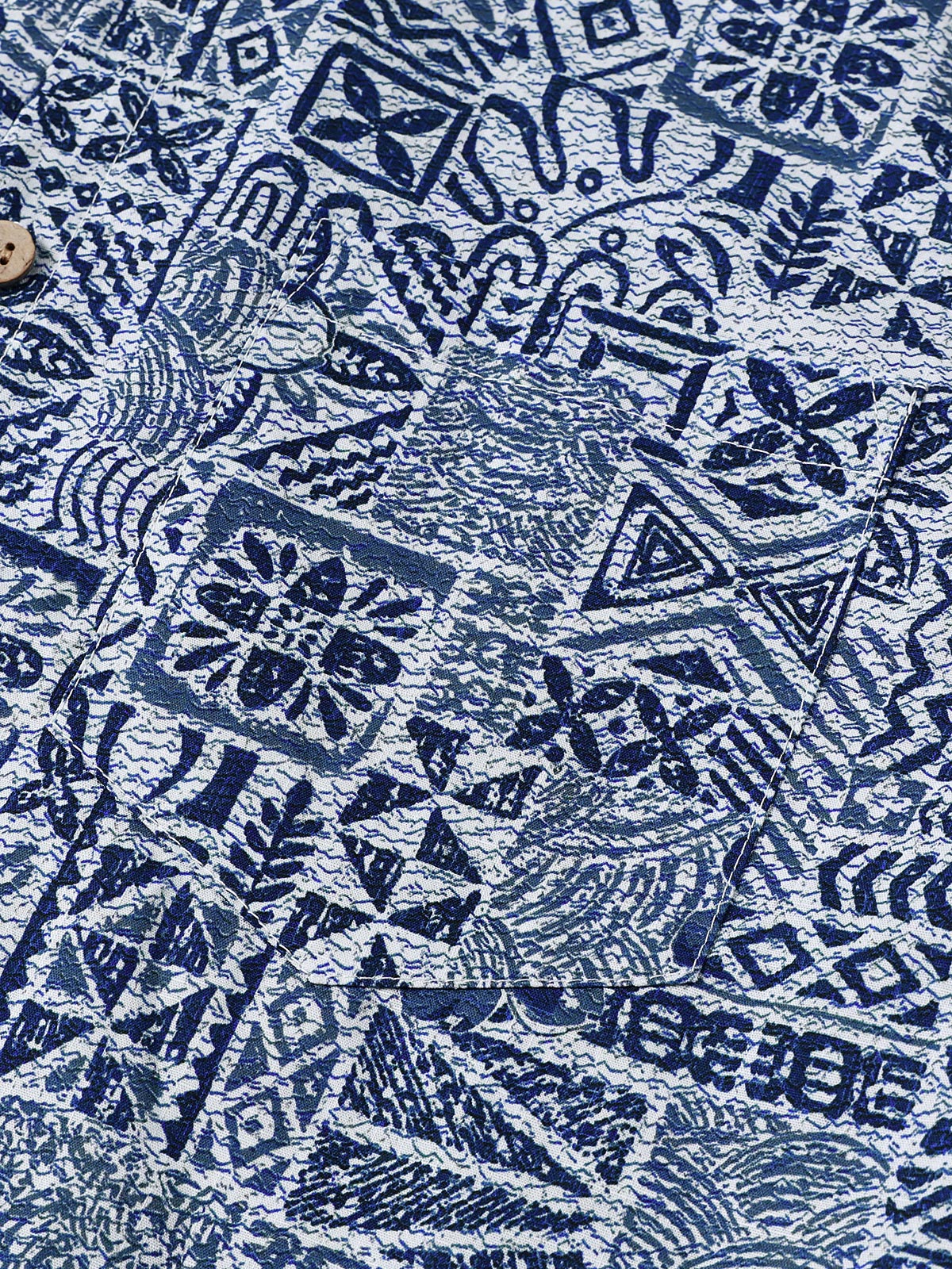 Blue Geometric Vintage Shirt