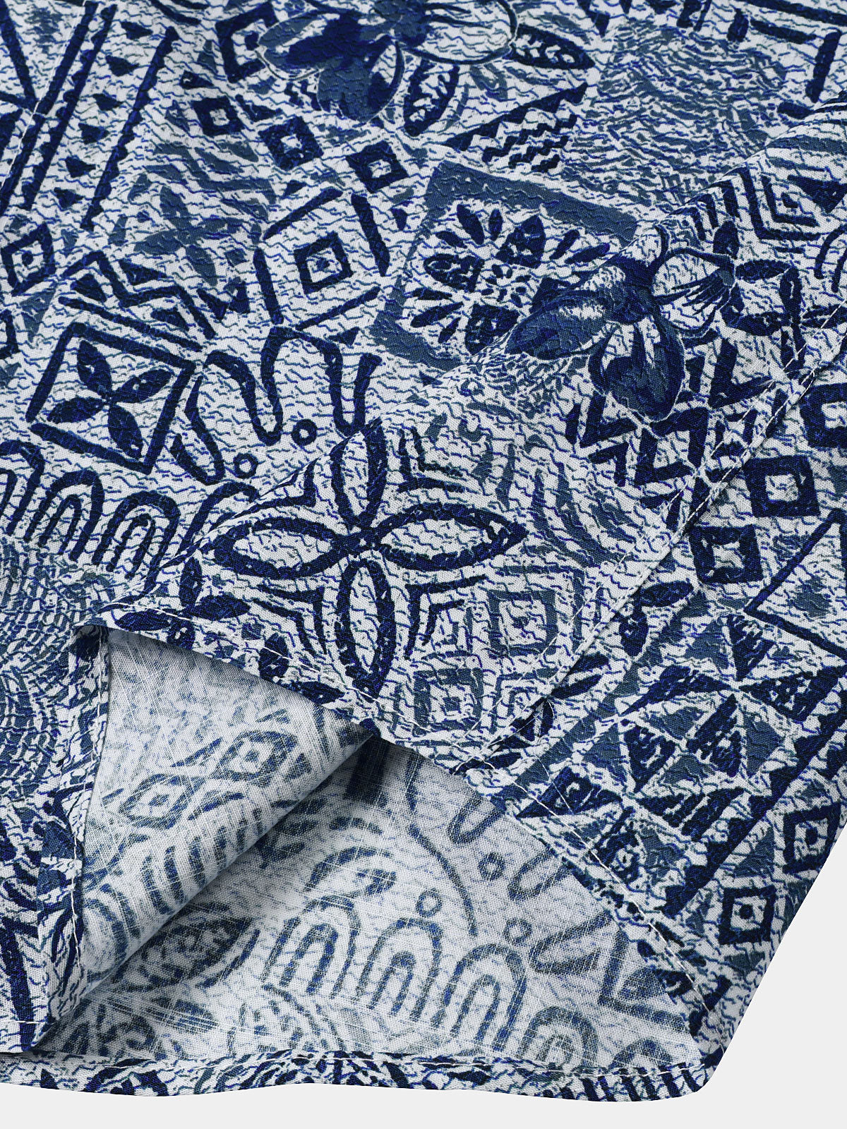 Blue Geometric Vintage Shirt