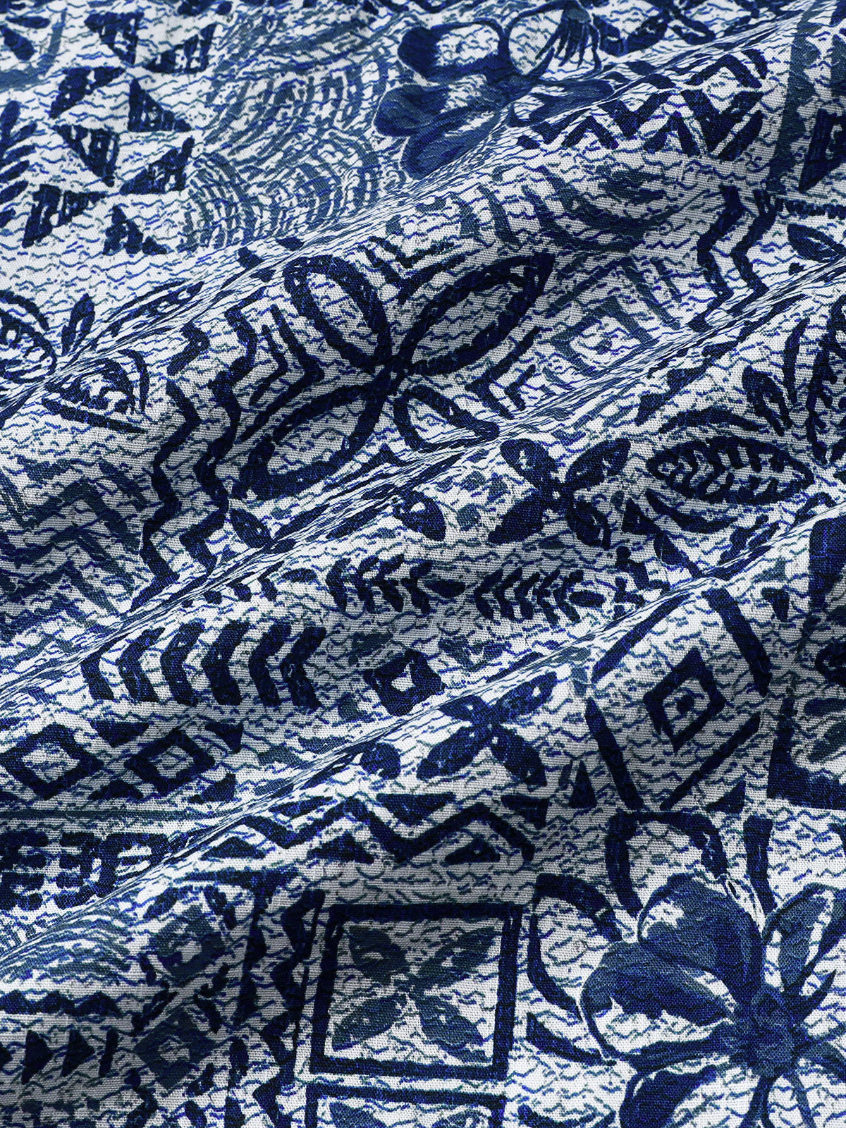 Blue Geometric Vintage Shirt