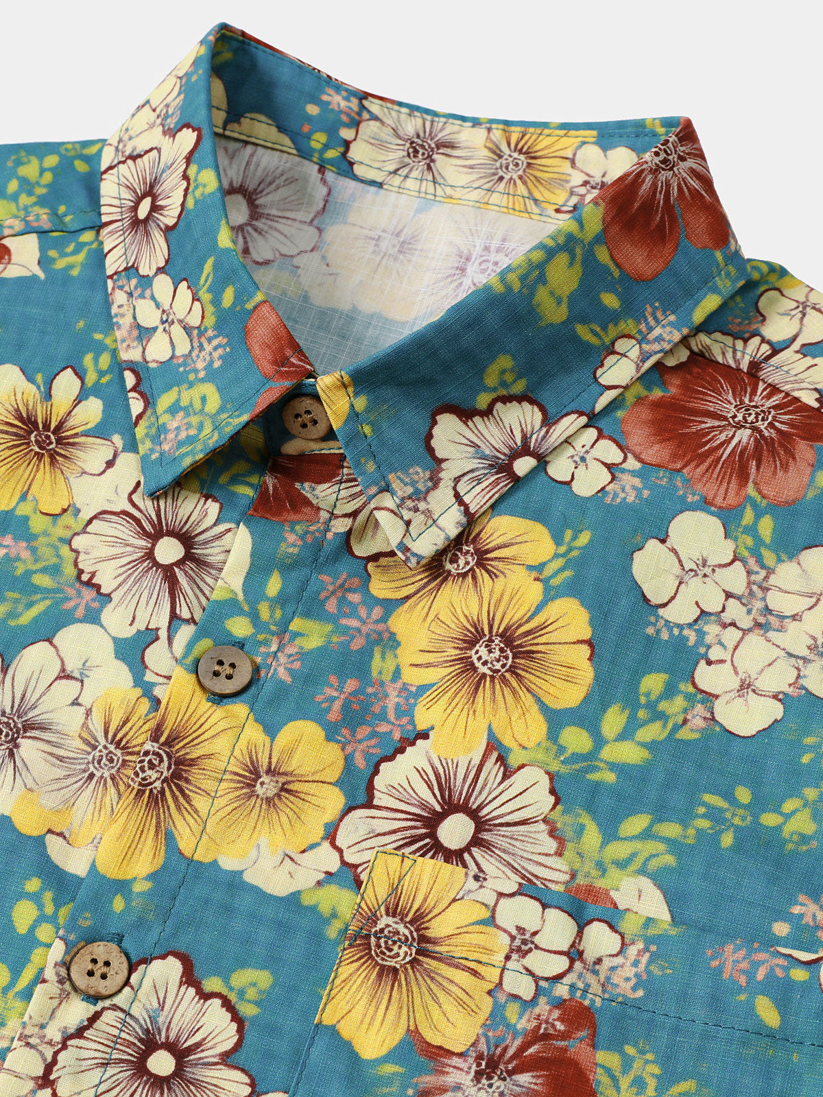 Light Blue Vintage Floral Shirt