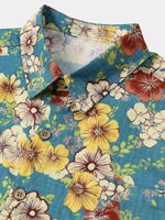 Light Blue Vintage Floral Shirt