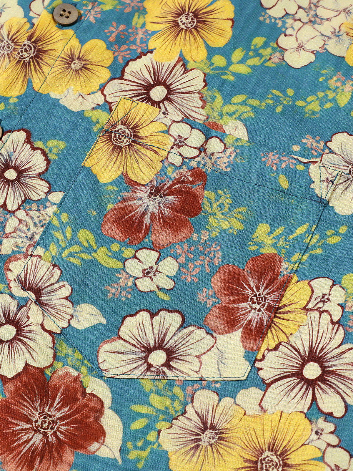 Light Blue Vintage Floral Shirt