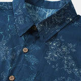 Blue Floral Summer Shirt