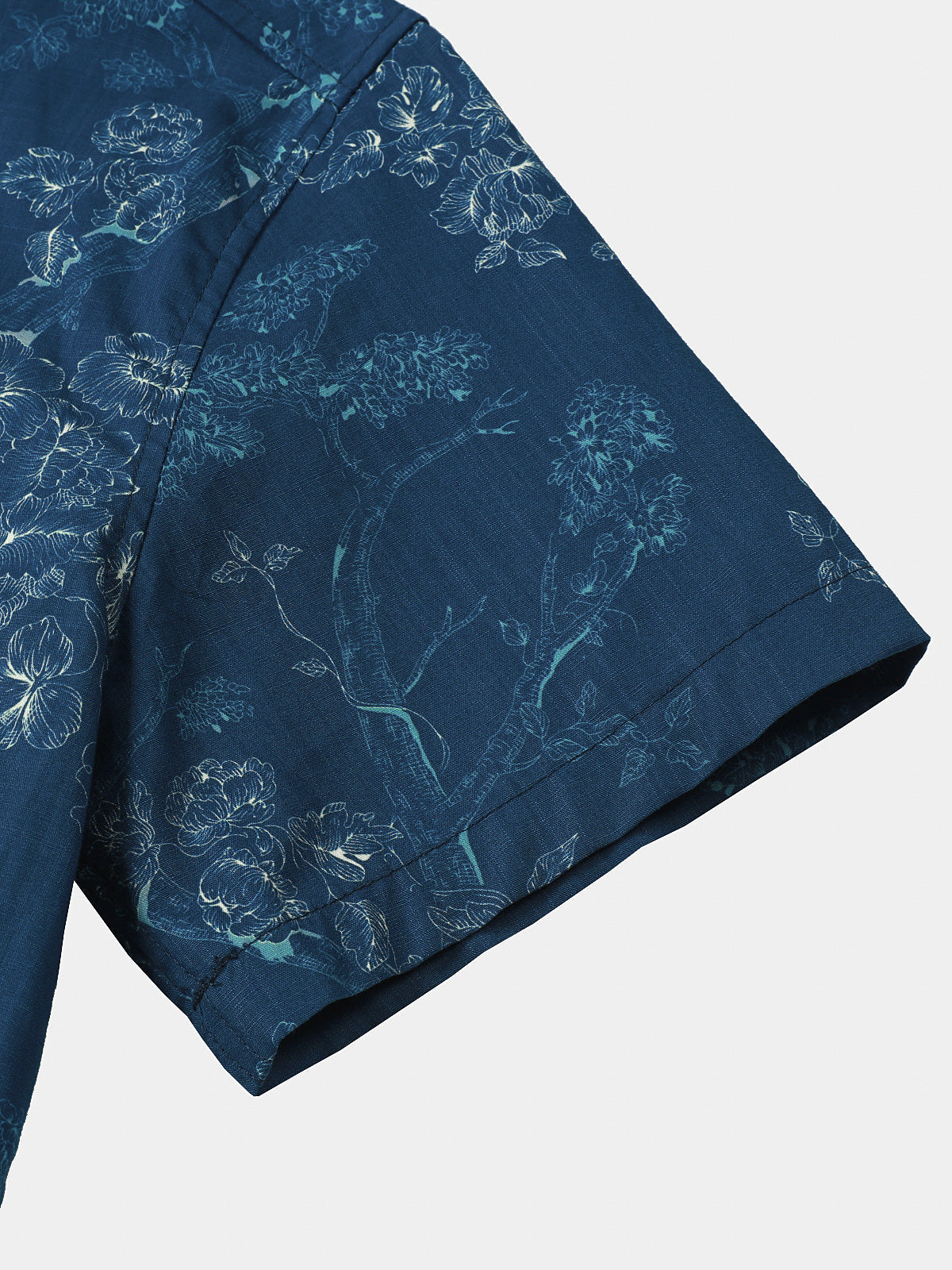 Blue Floral Summer Shirt