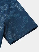 Blue Floral Summer Shirt