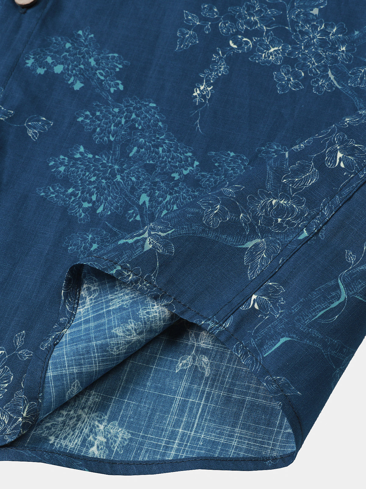 Blue Floral Summer Shirt