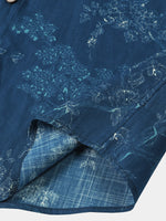 Blue Floral Summer Shirt