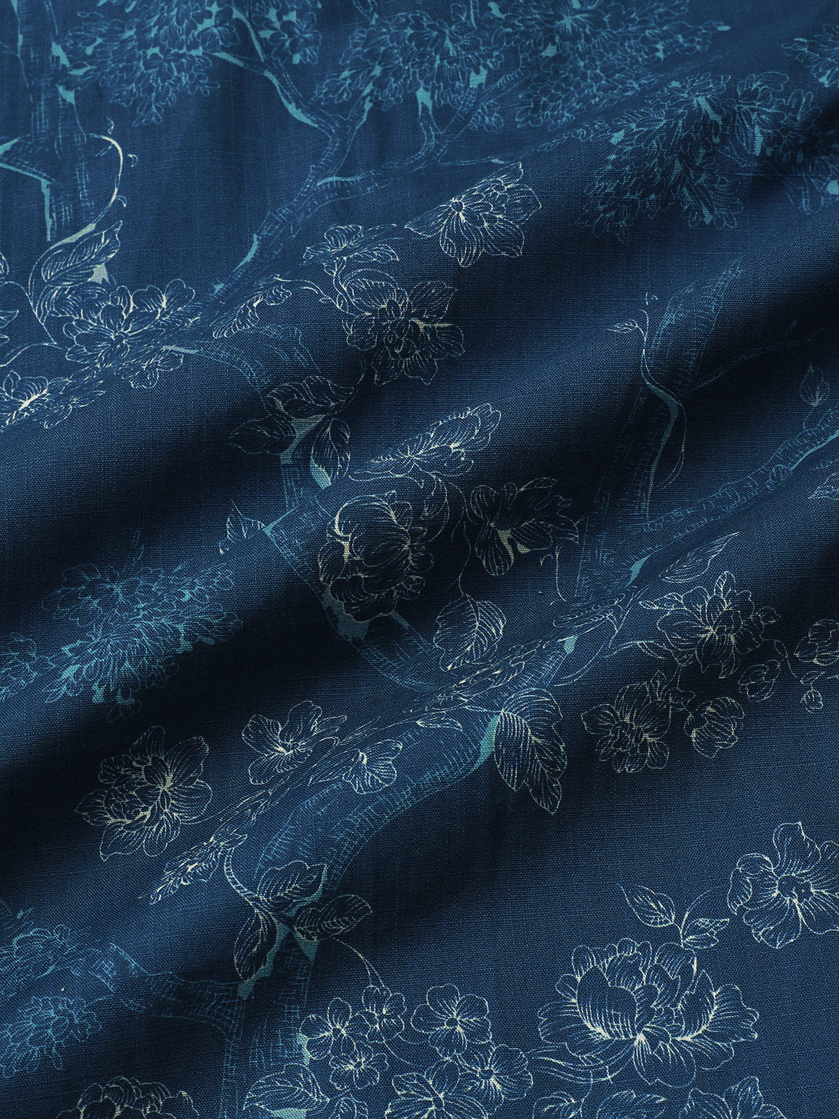 Blue Floral Summer Shirt