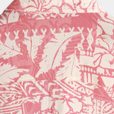 Men's Pink Hawaiian-Style Cotton Short-Sleeve Shirt with Floral Pattern