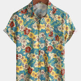 Light Blue Vintage Floral Shirt