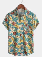 Light Blue Vintage Floral Shirt