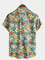 Light Blue Vintage Floral Shirt