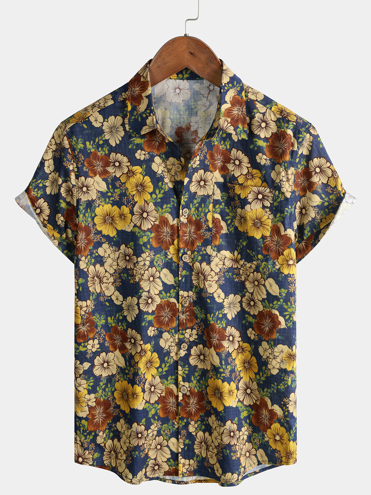 Navy Vintage Floral Shirt