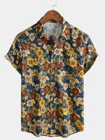 Navy Vintage Floral Shirt