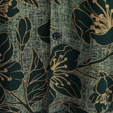 Button-Up Short Sleeve Shirt, Floral Print, Vintage Green, Summer Vacation