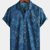 Blue Floral Summer Shirt