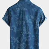 Blue Floral Summer Shirt