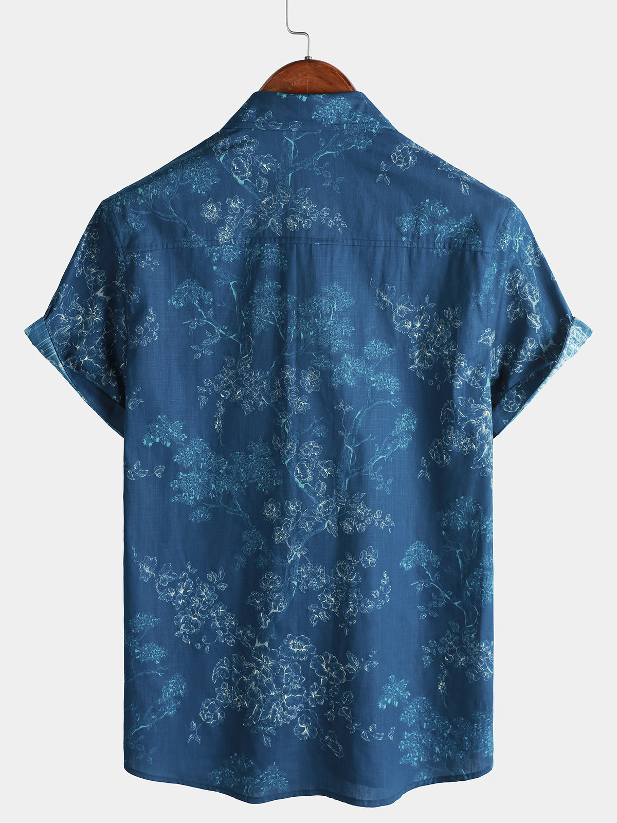 Blue Floral Summer Shirt