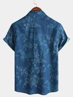 Blue Floral Summer Shirt