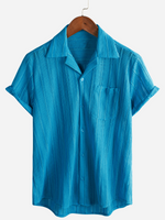 Lace Short-Sleeve Summer Shirt, Casual with Buttons, Perfect for the Beach