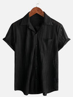 Lace Short-Sleeve Summer Shirt, Casual with Buttons, Perfect for the Beach