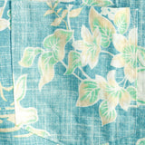 Button-Up Short Sleeve Shirt with Retro Botanical Print