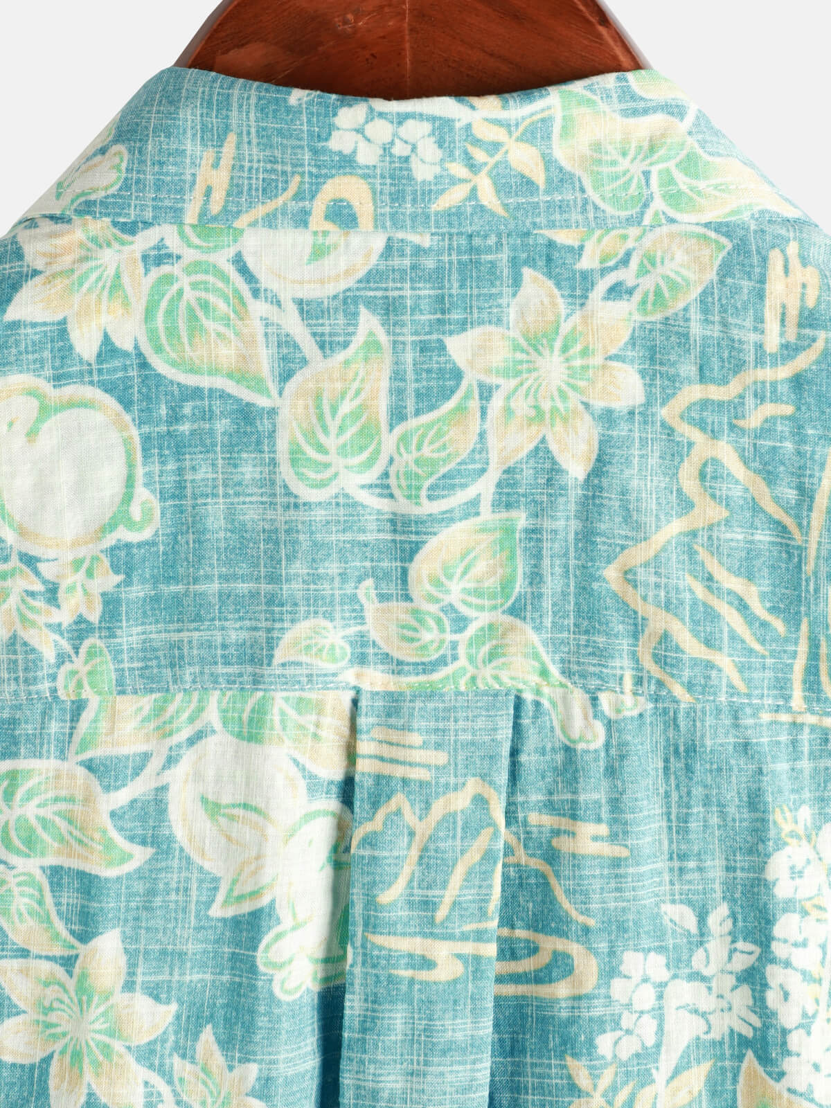 Button-Up Short Sleeve Shirt with Retro Botanical Print