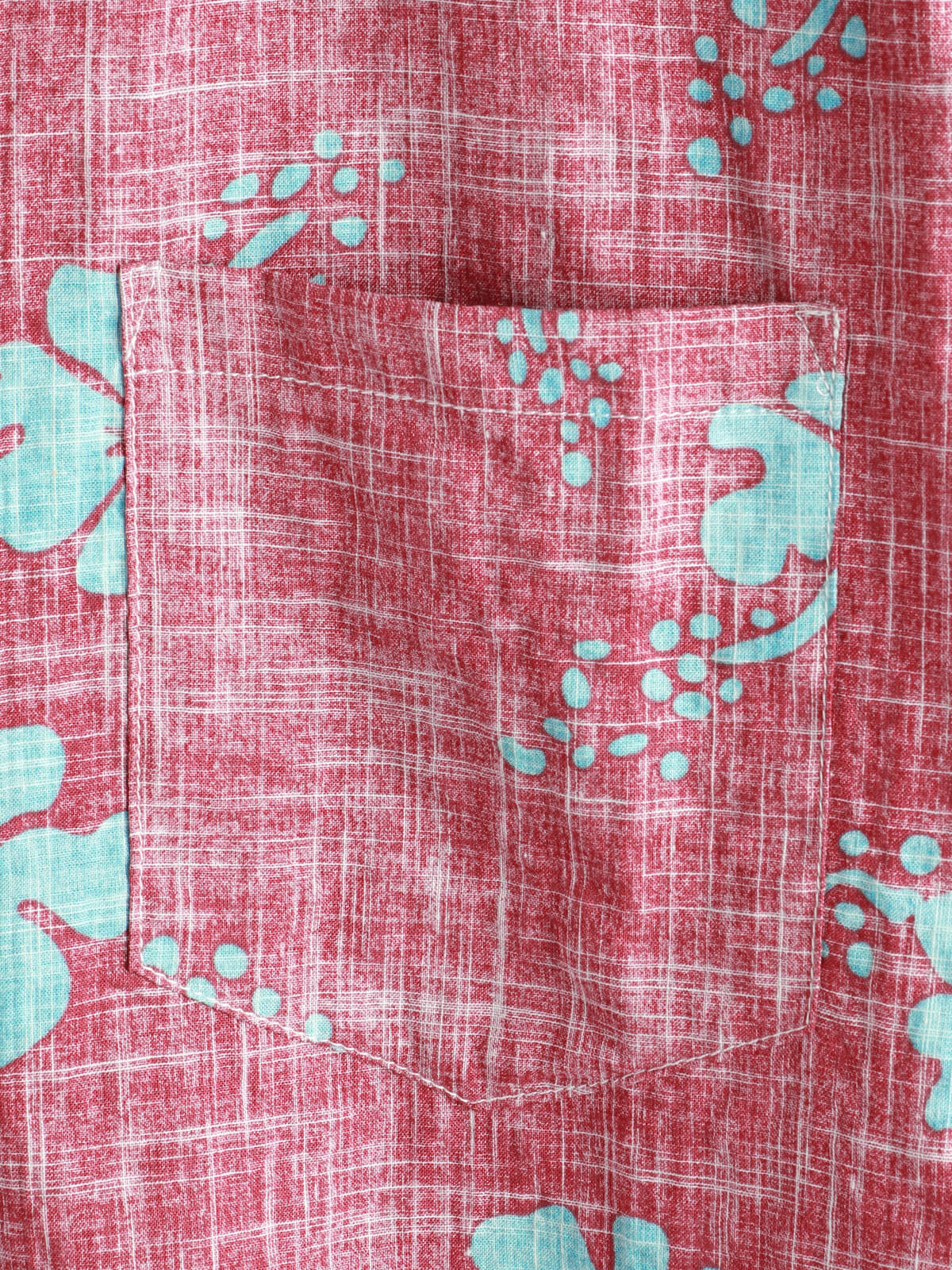 Vintage Red Floral Button-Up Hawaiian Tropical Beach Short Sleeve Shirt