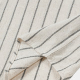 Beige Striped Casual Short Sleeve Shirt
