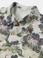 Floral Print Beach Style Short Sleeve Shirt