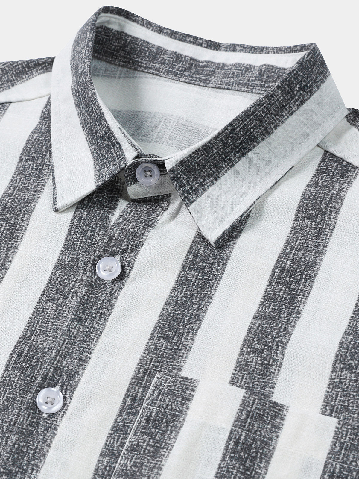 Striped Lightweight Breathable Relaxed Summer Short Sleeve Shirt