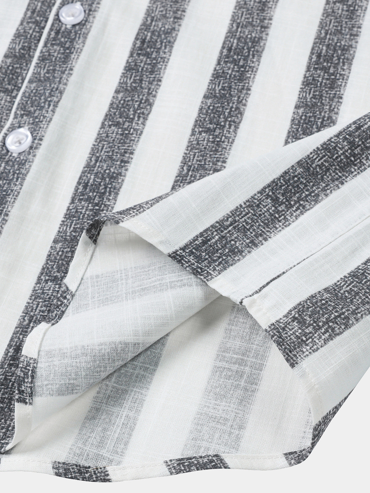Striped Lightweight Breathable Relaxed Summer Short Sleeve Shirt