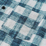 Casual Blue Check Short Sleeve Shirt