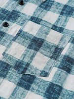 Casual Blue Check Short Sleeve Shirt