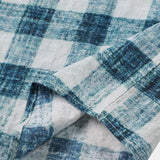 Casual Blue Check Short Sleeve Shirt