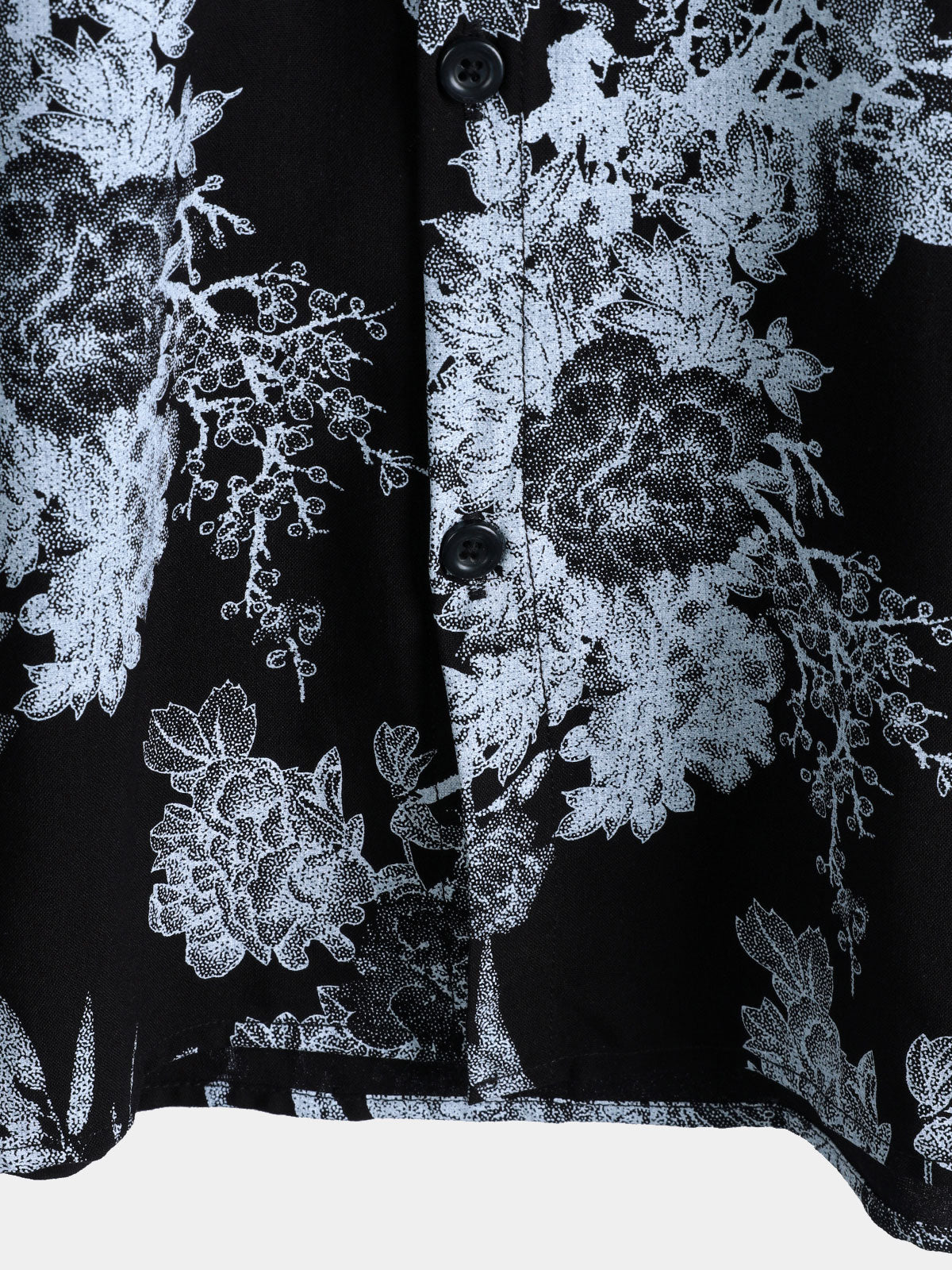 Vintage Floral Button-Up Short-Sleeve Shirt