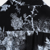 Vintage Floral Button-Up Short-Sleeve Shirt